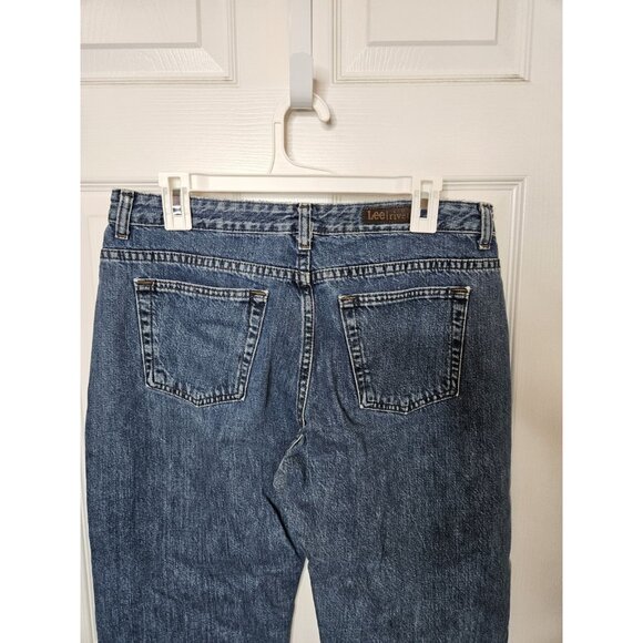Lee Riveted Carpenter Blue Jeans Women’s 12Mx30 Denim Pants Mom Barrel Leg - Picture 6 of 9